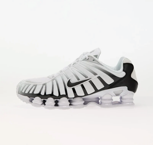 NIKE SHOX TL WHITE/ BLACK-MTLC PLATINUM
