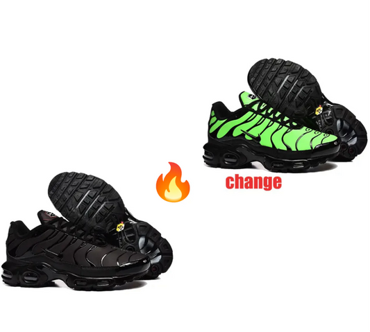 NIKE TN AIR MAX
PLUS NOIR VERT /
GREEN CHANGE
COULEUR AVEC FEU