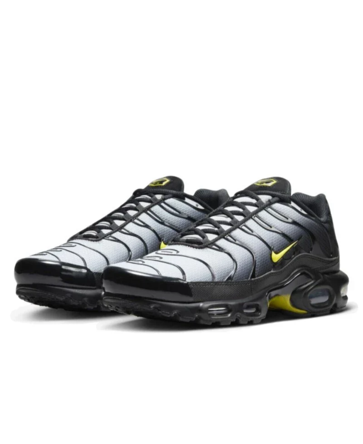 NIKE AIR MAX PLUS BLACK OPTI YELLOW